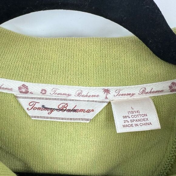 Tommy Bahama Unisex Quarter Zip Mock Neck Long Sleeve Sweater Green‎ Size Large - Picture 3 of 8